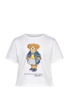 Polo Bear Cotton Jersey Boxy Tee Tops T-shirts Short-sleeved White Ral...