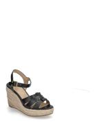 Soffia Calfskin Espadrille Sandal Med Hæl Espadrilles Black Lauren Ral...