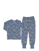 Bamboo Two Piece Pyjamas Pyjamas Sett Blue Geggamoja