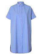 Slfblair 2/4 Short Shirt Dress Noos Kort Kjole Blue Selected Femme