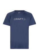 Core Essence Logo Tee M Sport T-shirts Short-sleeved Navy Craft