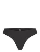 V-Shaped Ribbed Bikini Thong Stringtruse Undertøy Black Weekday