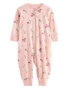 Pyjamas Aop Berries Pyjamas Sie Jumpsuit Pink Lindex