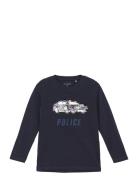 T-Shirt Ls Tops T-shirts Long-sleeved T-shirts Navy Minymo
