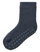 Nmmwaksi Wo/Bl Terry Sock W/Non Skid Sokker Strømper Blue Name It