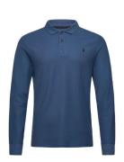 Rockwall Reg Pq Mcs M Polo Tops Polos Long-sleeved Blue MCS