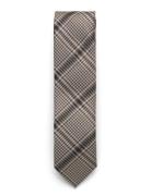 Checked Tie 7 Cm Slips Brown Lindbergh Black