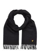 Plain Lambswool Scarf Accessories Scarves Winter Scarves Black Lyle & ...