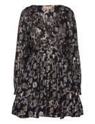 Georgette Mini Dress Designers Short Dress Black By Ti Mo