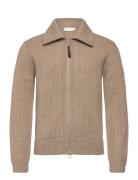 Niall Tops Knitwear Full Zip Jumpers Beige Tiger Of Sweden