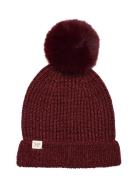 Svaneke Beanie - Pompon Accessories Headwear Hats Beanie Burgundy Mp D...