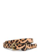 Leopard Leather Belt Belte Brown Mango