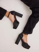 Nelly - High heels - Svart - Platform Block Heel - Hæler - High Heels