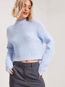 Nelly - Strikkegensere - Light Blue - Soft Knit Sweater - Gensere