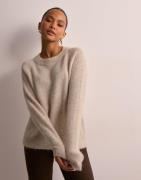 Selected Femme - Beige - Slflulu Ls Knit O-Neck Noos