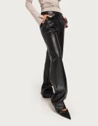 JJXX - Svart - Jxmary Hw Faux Leather Pants Fl Noo