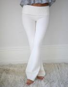 Nelly - Hvit - Tight Rib Knit Pants