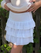 Nelly - Hvit - Frill Skirt