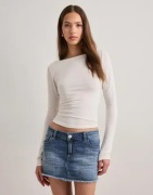 Nelly - Blå - Mini Heart Pocket Jeans Skirt
