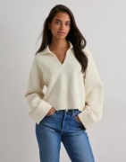 Pieces - Beige - Pcgian Ls Polo Knit