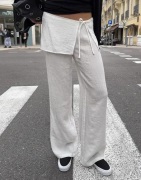 Nelly - Hvit - Skirt Detail Pants