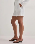 Only - Hvit - Onlita Hw Linen Look Shorts Tlr