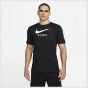 Nike T-Skjorte Swoosh Futbol - Sort/Hvit