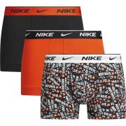 Nike Boksere Everyday Cotton Stretch Just Do It 3-PK - Oransje/Sort