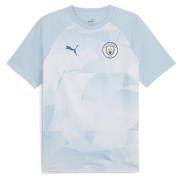 Manchester City Trenings T-Skjorte Pre Match - Silver Sky/Blå