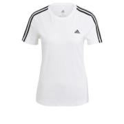 adidas T-Skjorte 3-Stripes - Hvit/Sort Dame