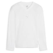 teamGOAL Baselayer Tee LS Jr. PUMA White-Feather Gray