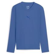 teamGOAL Baselayer Tee LS Jr. Electric Blue Lemonade-PUMA Team Royal