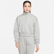 Nike Genser NSW Phoenix Fleece - Grå/Hvit Dame