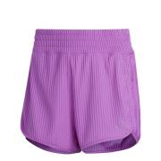 Adidas Pacer All Gym Seasonal Rib High-Rise Tonal 3-Stripes Shorts