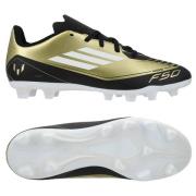 adidas F50 Messi Club FxG Triunfo Dorado - Gull/Hvit/Sort Barn