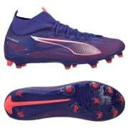 PUMA Ultra 5 Match + FG/AG Formula - Lapis Lazuli/Hvit/Rosa Dame