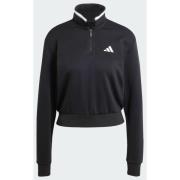 Adidas Essentials Color Pop French Terry Crop Quarter-Zip Track Jacket