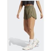 Adidas Pacer All Gym Seasonal Rib High-Rise Tonal 3-Stripes Shorts