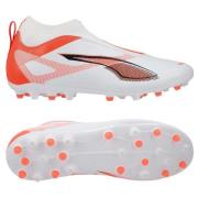 PUMA Ultra 5 Match + Laceless MG Unlimited - Hvit/Sort/Glowing Red Bar...