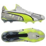 PUMA King Ultimate FG/AG Forever - Grå/Electric Lime/Hvit/Flat Light G...