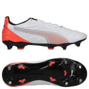 PUMA King Pro SG Untamed - PUMA White/Puma Sølv/Glødende rød