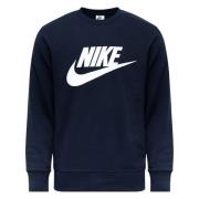Nike Genser Club Graphic Fleece Crew - Svart/Hvit