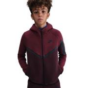Nike Hettegenser NSW Tech Fleece FZ 24 - Bordeaux/Dark Team Red/Svart ...