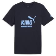 MCFC KING Logo Tee Deep Navy-Team Light Blue