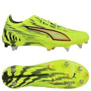 PUMA Ultra 6 Ultimate SG Unleashed - Gul/PUMA Svart/Glødende rød/Lime ...