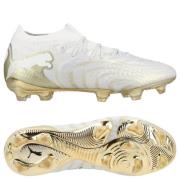 PUMA Future 9 Ultimate FG White Gold - PUMA White/Metallisk gull/PUMA ...