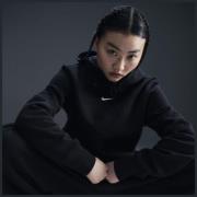 Nike Hettegenser NSW Phoenix Fleece - Svart/Seil Kvinner